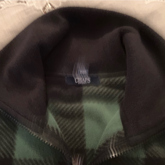 Chaps Black and Green Plaid Fleece Vest‎ Green and Black Womens Size Small - Picture 4 of 4